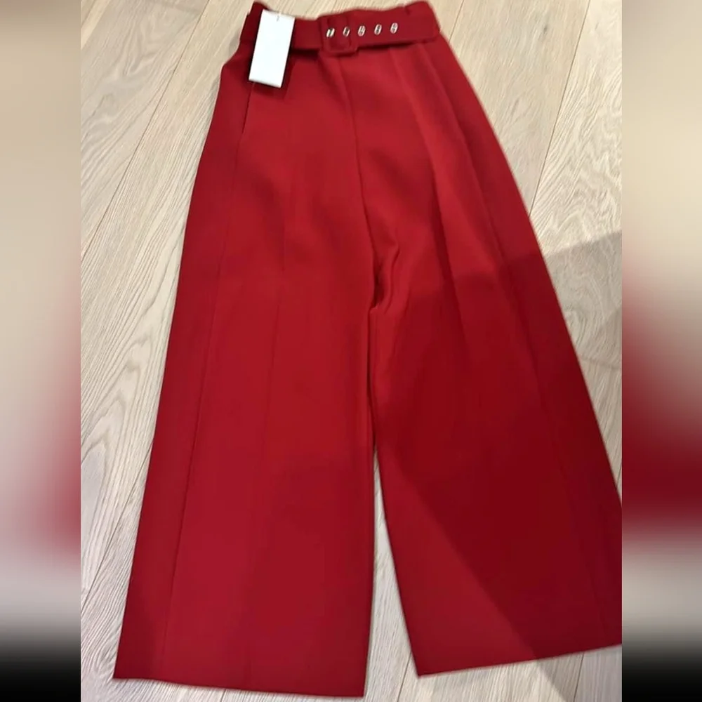 Hugo Boss Red Wide Leg Pants - Picture 10 of 12